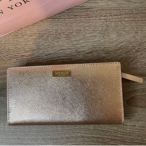 Kate Spade Wallet Rose Gold -Saffiano Leather